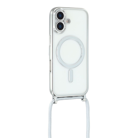 Etui do iPhone 17, Electro MagSafe, srebrne + Smycz