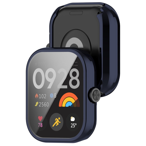 2w1 Etui z Osłoną na ekran do Xiaomi Redmi Watch 4, Granatowe