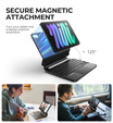 Etui z klawiaturą do iPad mini 8.3" 2021 (6 gen.) / iPad mini 8.3" 2024 (7 gen.), Dexnor Magnetic Keyboard Touchpad, czarne