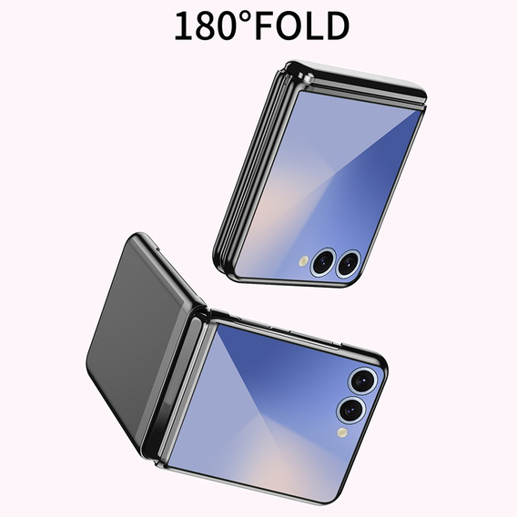 Etui do Samsung Galaxy Z Flip7, z błyszczącym wykończeniem - czarne