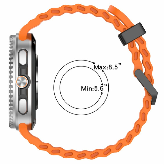 Pasek Silikonowy do Samsung Galaxy Watch 8 / 8 Classic, Pomarańczowy