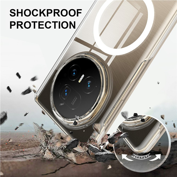 Etui ochronne do Honor Magic V5 5G, z MagSafe, przezroczyste