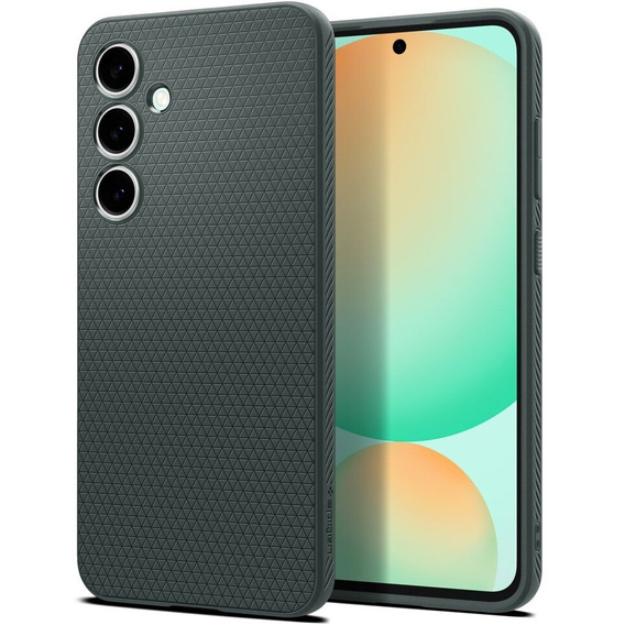 Etui Spigen do Samsung Galaxy S24 FE, Liquid Air, zielone + Szkło Hartowane 9H