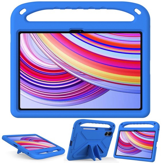 Etui dla dzieci do Xiaomi Redmi Pad Pro / Xiaomi Poco Pad, z uchwytem, niebieskie
