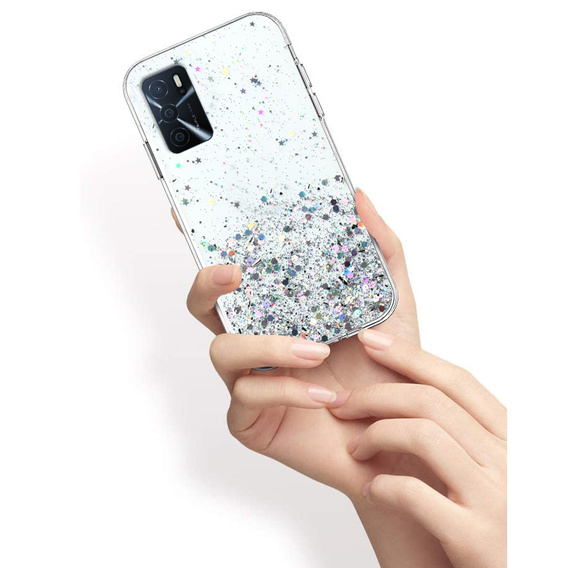 Etui do Oppo A16 / A16s / A54s, Glittery, przezroczyste