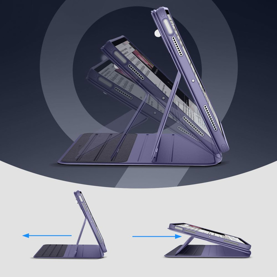 Etui do iPad Air 11" 2025/2024 (7/6 gen.) / Air 10.9" 2022/2020 (5/4 gen.), ESR Shift Magnetic, Fioletowe