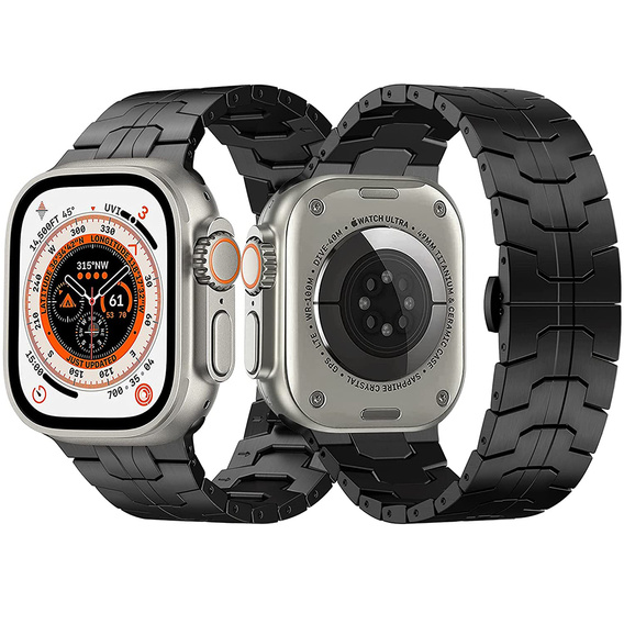 Bransoleta do Apple Watch 1/2/3/4/5/6/7/8/9/10/11/SE Ultra 1/2/3 42/44/45/46/49mm, Czarna