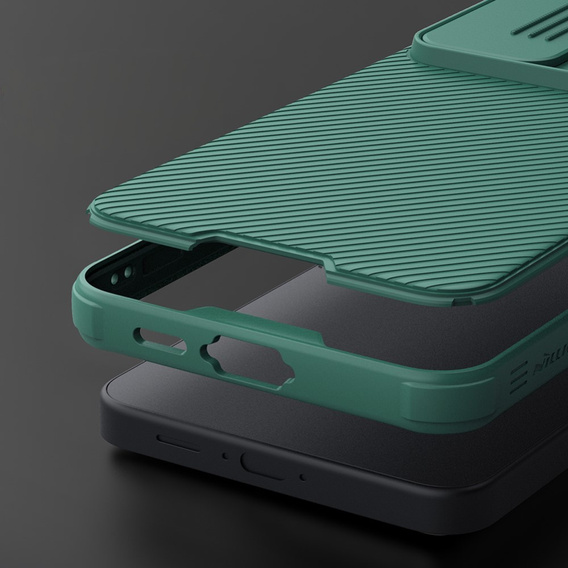 Etui do Samsung Galaxy S24 FE, pancerne Nillkin, CamShield Pro, zielone