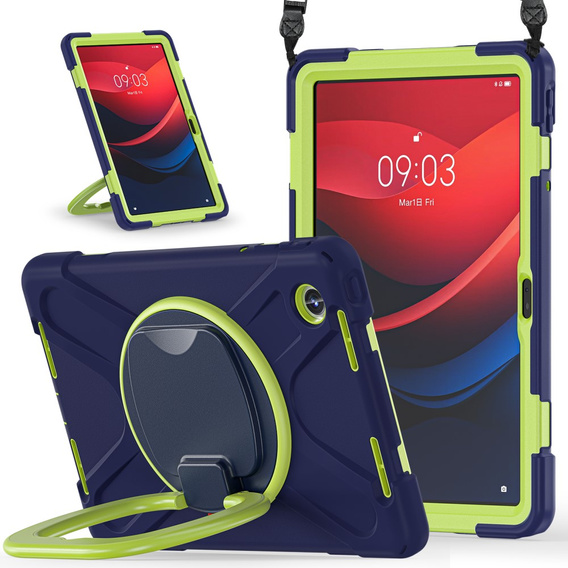 Etui dla dzieci do Lenovo Tab M11, pancerne, granatowe / zielone