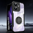 Etui do Oppo Reno 13F / Oppo Reno 13FS, z blaszką magnetyczne, przezroczyste / czarne