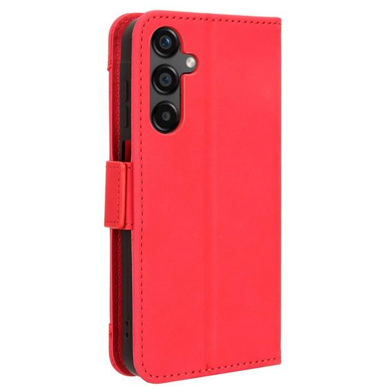 Etui z klapką do Samsung Galaxy M55 5G, Card Slot, czerwone