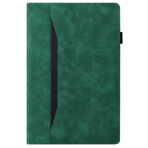 Etui biznesowe z eko-skóry do Samsung Galaxy Tab S10 Lite / S10 FE / S9 FE / S9 / S8 / S7 – zielone