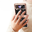 Etui do Samsung Galaxy Z Flip 4 5G, Rhombus Grid, czarne