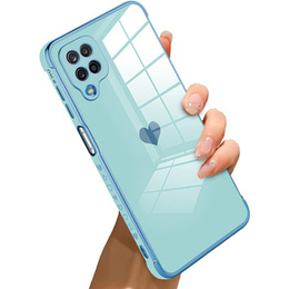 Etui do Samsung Galaxy A12 / M12 / A12 2021, Electro heart, niebieskie