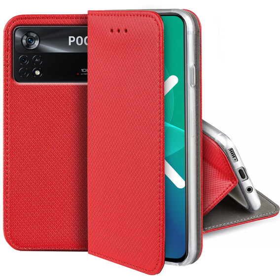 Etui Smart Magnet do Xiaomi Poco X4 Pro 5G, Red