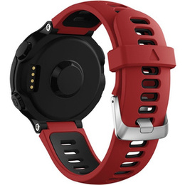 Pasek Silikonowy do Garmin Forerunner 220/230/235/620/630/735/735XT, Czerwony/Czarny