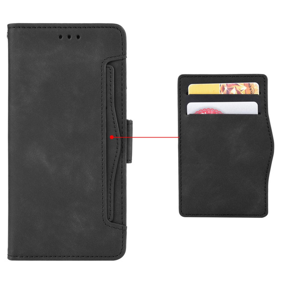 Etui z klapką do Realme C63, Card Slot, czarne