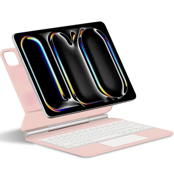 Etui z klawiaturą do iPad Pro 13" 2024 (7 gen.), Magnetic Keyboard Touchpad, różowe