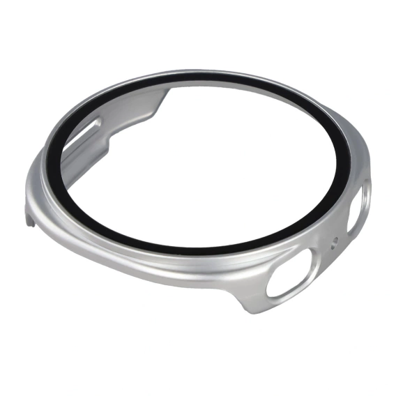 2w1 Etui + Szkło Hartowane do Samsung Galaxy Watch 8 44mm, Srebrne