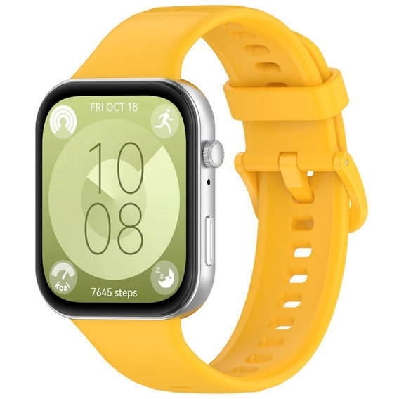 Pasek Silikonowy do Huawei Watch Fit 4 / 4 Pro / 3, Żółty