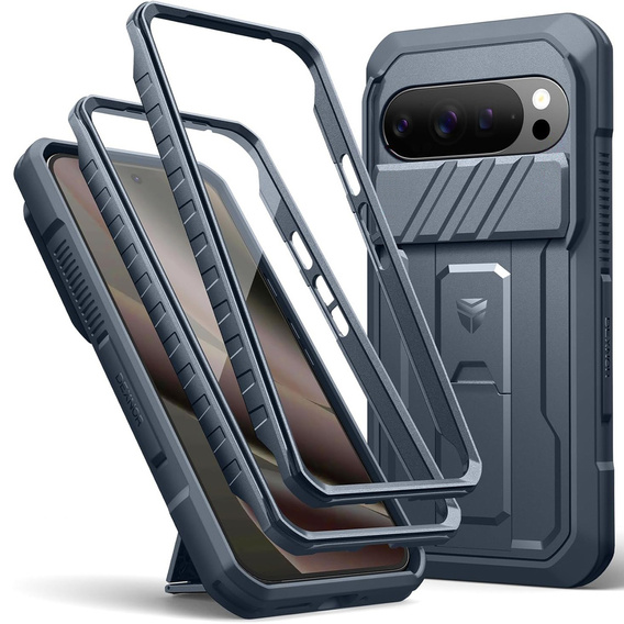 Etui pancerne do Google Pixel 10 Pro XL, Dexnor Full Body (Two Frames) - niebieskie