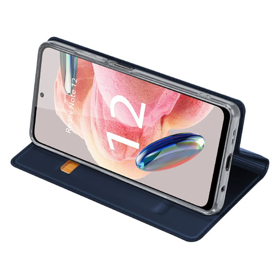 Etui z klapką Dux Ducis do Xiaomi Redmi Note 14 4G, Skin Pro, granatowe
