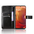 Etui z klapką do Motorola Moto G15 / Motorola Moto G15 Power, Crazy Horse Wallet, czarne