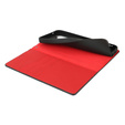 Etui z klapką do Samsung Galaxy S25+ Plus, Litchi Skin Grain, czarne