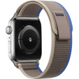 Pasek Nylonowy do Apple Watch 1/2/3/4/5/6/7/8/9/10/11/SE Ultra 1/2/3 42/44/45/46/49mm, Szary / Niebieski