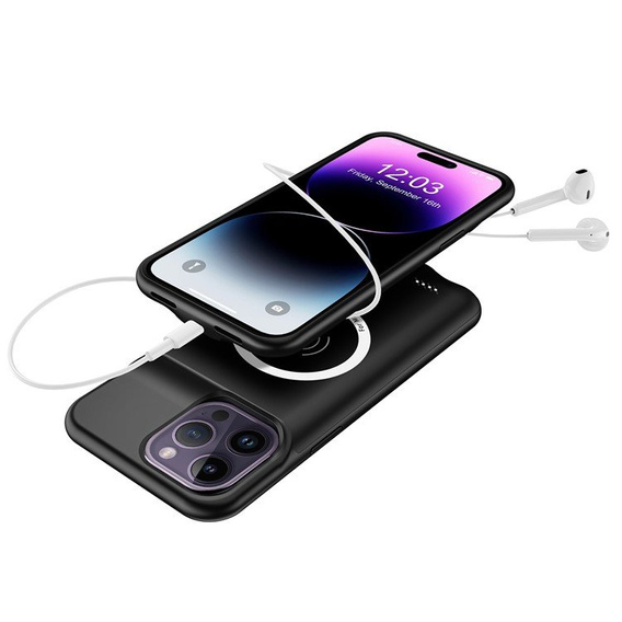 Etui z baterią do iPhone 14 Pro, Powerbank D88 7000mAh MagSafe