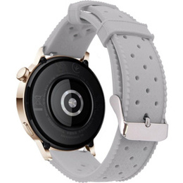 Pasek Silikonowy ERBORD Uniwersalny 22mm, Tropic, szary / srebrna klamra