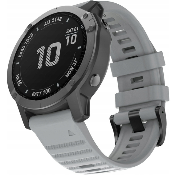 Pasek Silikonowy Quickfit 22mm do Garmin, Szary