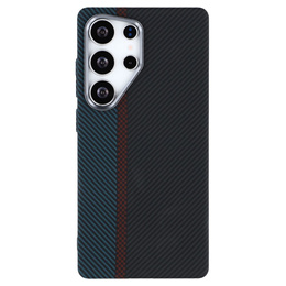 Etui do Samsung S25 Ultra, Carbon Fiber MagSafe, czarne / niebieskie