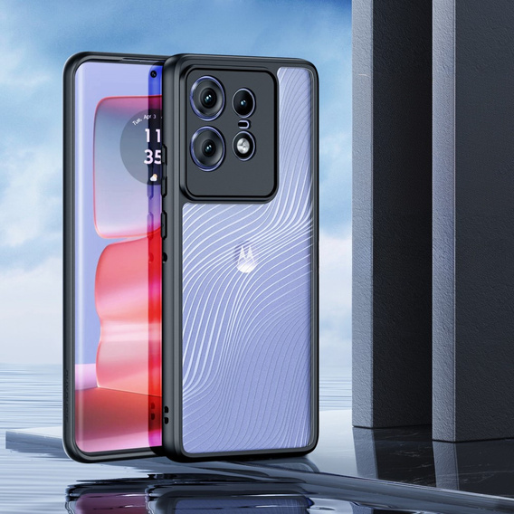 Etui DuxDucis do Motorola Edge 50 Pro 5G, Aimo case, przezroczyste / czarne