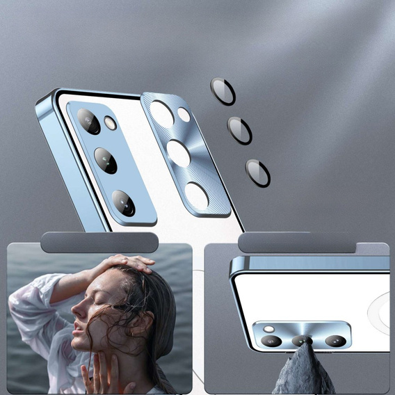 Etui z ochroną aparatu do Samsung Galaxy S20 FE, CamShield MagSafe, przezroczyste / niebieskie