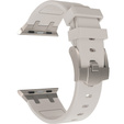 Pasek Silikonowy do Apple Watch 1/2/3/4/5/6/7/8/9/10/11/SE Ultra 1/2/3 42/44/45/46/49mm, Beżowy