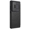 Etui z klapką NILLKIN do Samsung Galaxy S25 Ultra, CamShield Qin Pro, skórzane, czarne