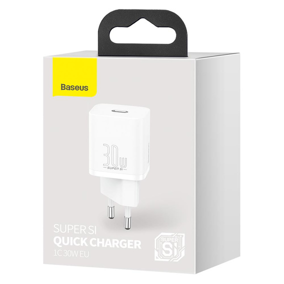Baseus ładowarka sieciowa Super Si PD 30 W, 1× USB-C, biała