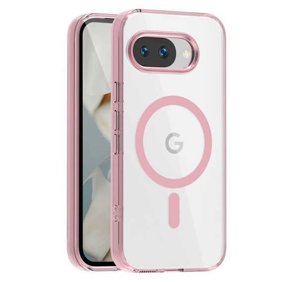 Etui do Google Pixel 9a – przezroczyste z funkcją MagSafe, różowe