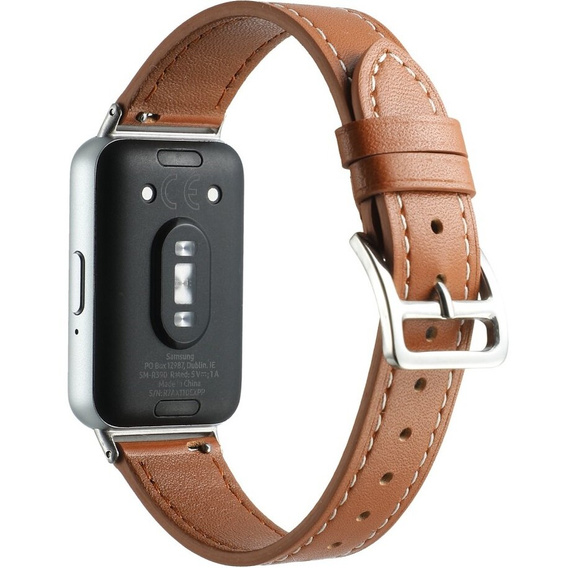 Pasek Skórzany do Samsung Galaxy Fit 3, Brązowy
