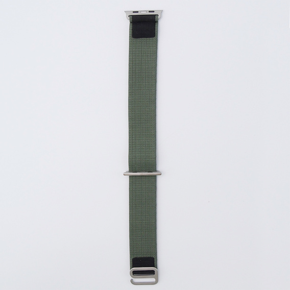 Pasek Nylonowy do Apple Watch 1/2/3/4/5/6/7/8/9/10/11/SE Ultra 1/2/3 42/44/45/46/49mm, Zielony / Czarny