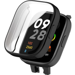 2w1 Etui Silikonowe z Osłoną na Ekran do Xiaomi Redmi Watch 3, Czarne