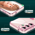Etui do Samsung Galaxy S25 FE, Electro heart, różowe rose gold