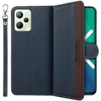 Etui Wallet do Realme C35, KHAZNEH RFID, Dual Color, Blue