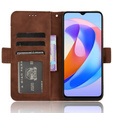 Etui z klapką do Honor Magic 6 Lite 5G, Card Slot, brązowe