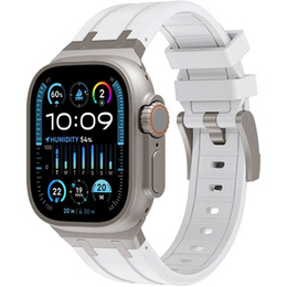 Pasek Silikonowy do Apple Watch 1/2/3/4/5/6/7/8/9/10/11/SE Ultra 1/2/3 42/44/45/46/49mm, Biały