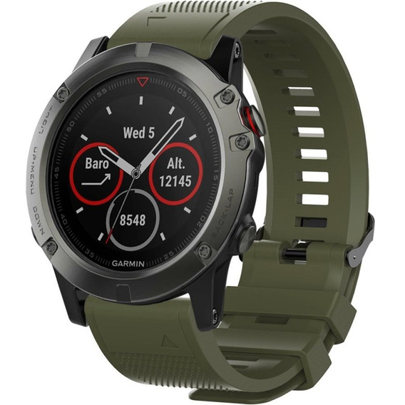 Pasek Smooth do Garmin Fenix 3/5X/3HR/5X Plus/6X/6X Pro / 7X - Army Green