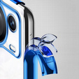 Etui Electroplating Frame do Huawei P60 Pro, przezroczyste / niebieskie