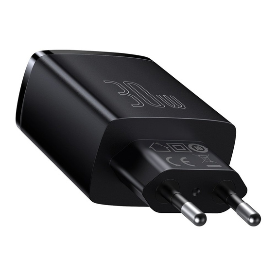 BASEUS Ładowarka Sieciowa 2xUSB + USB Type-C, 30W, Black