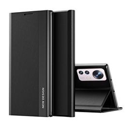 Etui z klapką do Xiaomi 12 / 12X, Side Magnetic, czarne